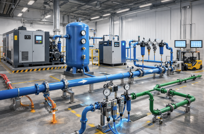 Progettazione di linee aria compressa